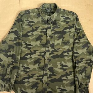 Banana Republic Green Camouflage Shirt